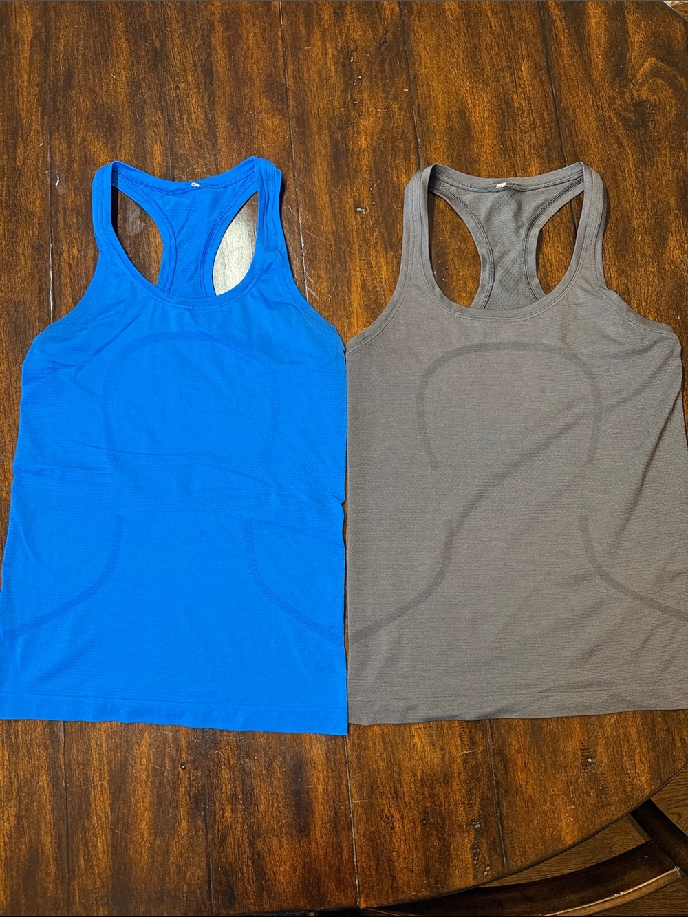 Women’s Racerback Tank Top - Blue and Gray